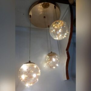 Modern Creative Glass Ball Pendant Light Gypsophila String Design for Living Room Dining Room Kitchen Hotel Room and Multipurpose use