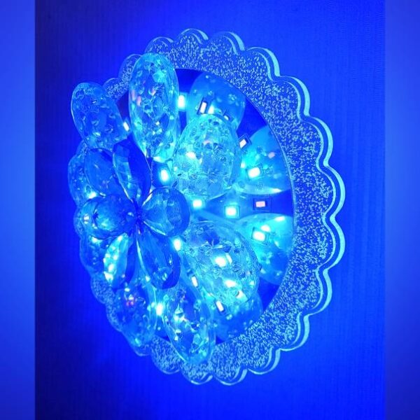 Blue Diamond Look Modern Style Lamp with Spinning function for Home Bedroom Bedside Wall Mount - Image 3