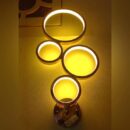 Modern Style 4 Rings LED Lamp for Home Bedroom Bedside Wall Mount Corridor Courtyard and Multipurpose Light