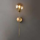 Modern Luxury Silver Wall Light for Stairs Iron and Glass Wall Lamp for Hotel Room
