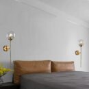 Modern Luxury Silver Wall Light for Stairs Iron and Glass Wall Lamp for Hotel Room