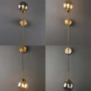 Modern Luxury Silver Wall Light for Stairs Iron and Glass Wall Lamp for Hotel Room