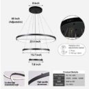 Modern Duplex Circle LED Chandelier Stairs Decoration Nordic Lights Luxury Chandeliers Ceiling for Villa