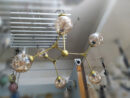 Nordic Gold Chandelier Molecular Structure Herringbone Branch Glass Bubble Shade Droplight Vintage Decoration Bedroom Chandelier