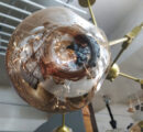 Nordic Gold Chandelier Molecular Structure Herringbone Branch Glass Bubble Shade Droplight Vintage Decoration Bedroom Chandelier