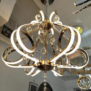 Contemporary LED Modern American Style Lavish Gold Lighting Crystal Chandeliers Pendant Lights