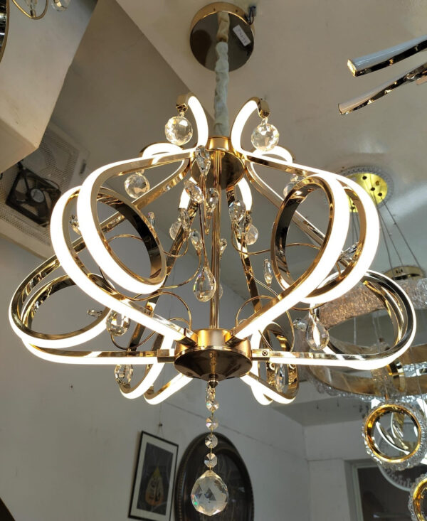 Contemporary LED Modern American Style Lavish Gold Lighting Crystal Chandeliers Pendant Lights