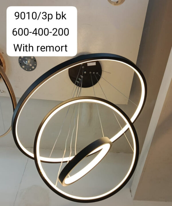 LED Ring Restaurant Chandelier Three Color Dimming Chandelier for Bedroom Living Room Eye Protection Chandelier
