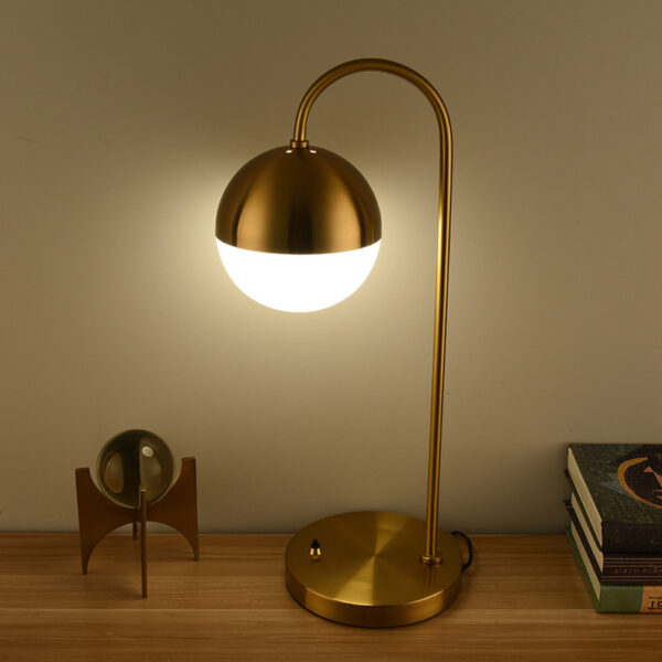 Modern Stylish Table Lamp Bedroom Lamp Home Decoration Art Design Metal LED Base Bulb Bedside Gold Nordic Table Lamp - Image 5