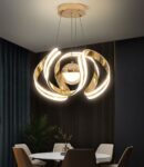 Modern Style Dining Room Pendant Lamp Creative Gold Bedroom Living Room LED Chandelier