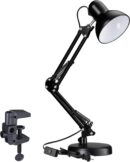 Professional Folding Desk Lamp Holder Base Bulb Nail Lamp Study Light Articulated Desk Working Light Eye Protection Portable Table Lamp