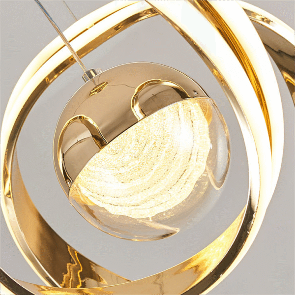 Modern Style Dining Room Pendant Lamp Creative Gold Bedroom Living Room LED Chandelier - Image 4