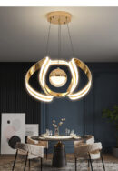 Modern Style Dining Room Pendant Lamp Creative Gold Bedroom Living Room LED Chandelier