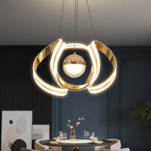 Modern Style Dining Room Pendant Lamp Creative Gold Bedroom Living Room LED Chandelier