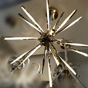 Corona Style LED Contemporary Chandelier Modern Style Gold Color 3CCT Lighting Chandeliers for Indoor
